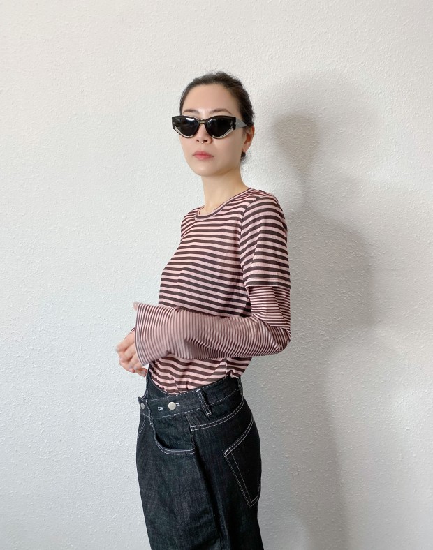 Dirty Pink Double Layer Top #250322